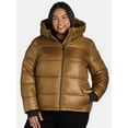 thumbnail image 1 of BCBG Paris Women's and Women's Plus Hooded Puffer Jacket, Heavyweight, Sizes S-3X, 1 of 5