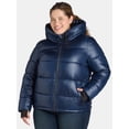 thumbnail image 1 of BCBG Paris Women's and Women's Plus Hooded Puffer Jacket, Heavyweight, Sizes S-3X, 1 of 4