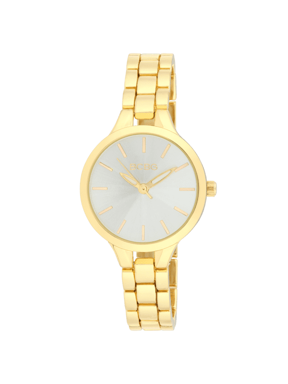 BCBG Women's Round 32mm Open Link Watch (Gold)
