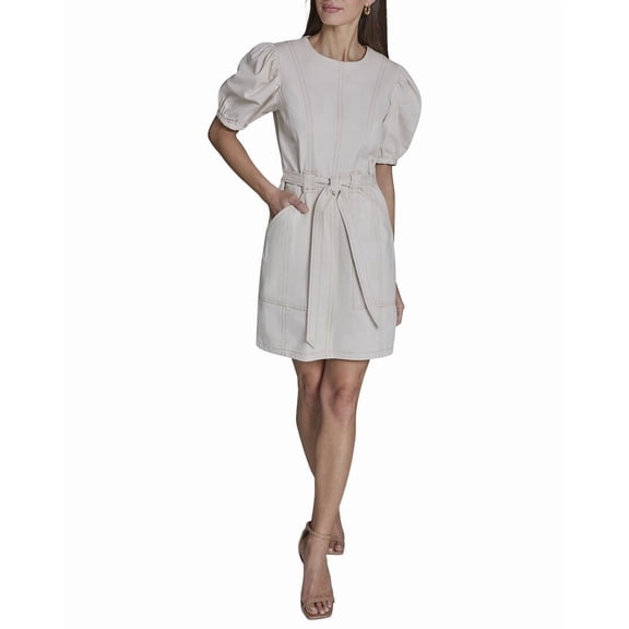 BCBG womens Aline Dress, 8, White