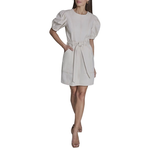 BCBG womens Aline Dress, 8, White