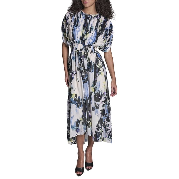 BCBG womens High-Low Dress, 16, White