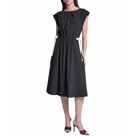 BCBG womens Shift Dress, 16, Black