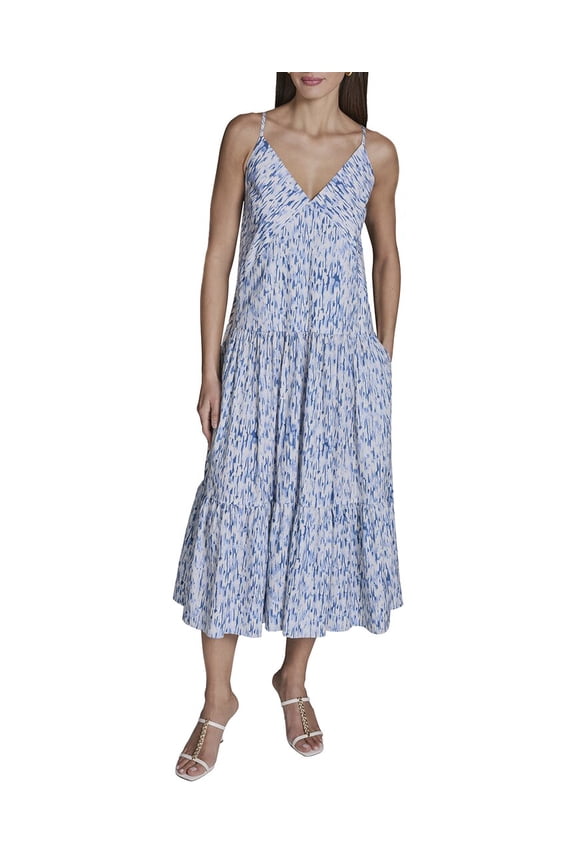 BCBG womens  Shift Dress, 8, Blue
