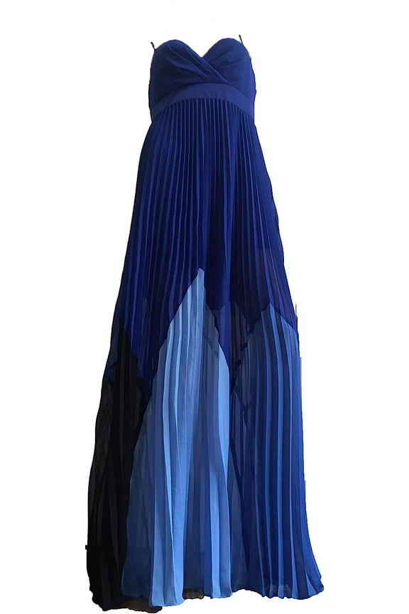 Evelyne Pleated Print-Blocked Maxi Dress 6