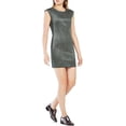 thumbnail image 1 of BCBGMAXAZRIA Karlee Faux-Suede Dress (Large, Elm), 1 of 3