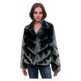 thumbnail image 1 of BCBGMAXAZRIA Women's Short Faux Fur Jacket (Black, XS), 1 of 2