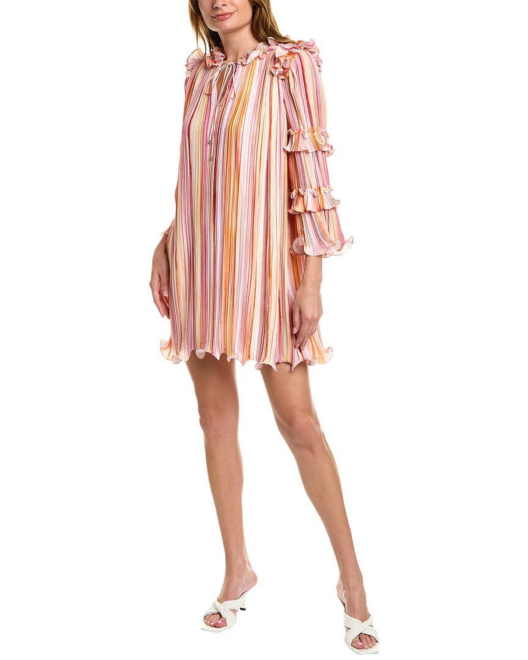 BCBGMAXAZRIA Womens Accordion Pleated Shift Dress, 0, Orange, Polyester -  Walmart.com