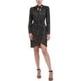 thumbnail image 1 of BCBGMAXAZRIA Womens Animal Print Faux Wrap Cocktail And Party Dress, 1 of 4