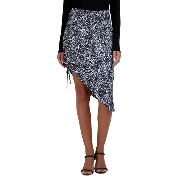 BCBGMAXAZRIA womens Asymmetrical Skirt, 0, Blue