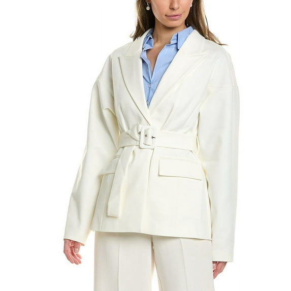 BCBGMAXAZRIA womens Belted Jacket, m, White