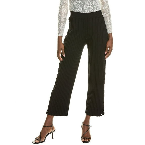 BCBGMAXAZRIA womens Rib Sweater Pant, l, Black