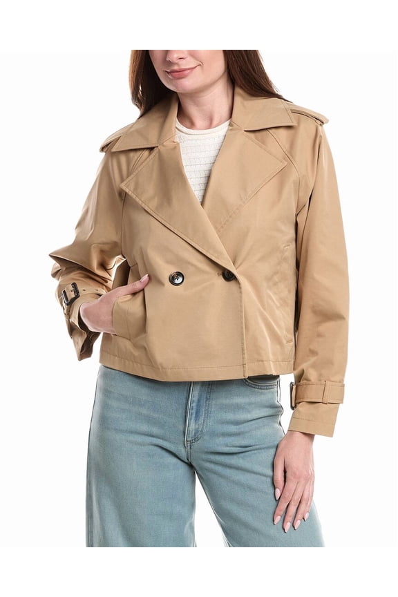 womens Trench Coat, m, Brown