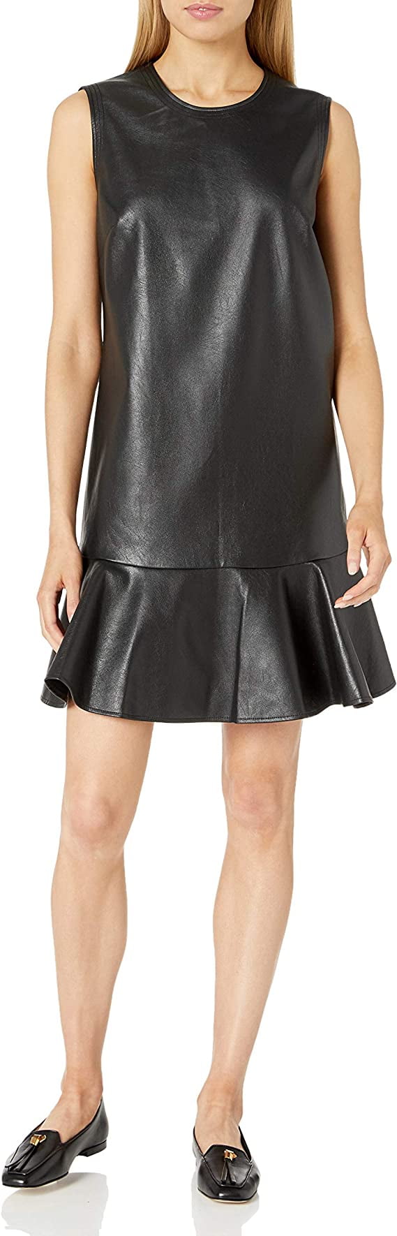 knee length dresses for ladies BCBG Faux Leather Dress Size: L – Bold Hart Wardrobe main image 0