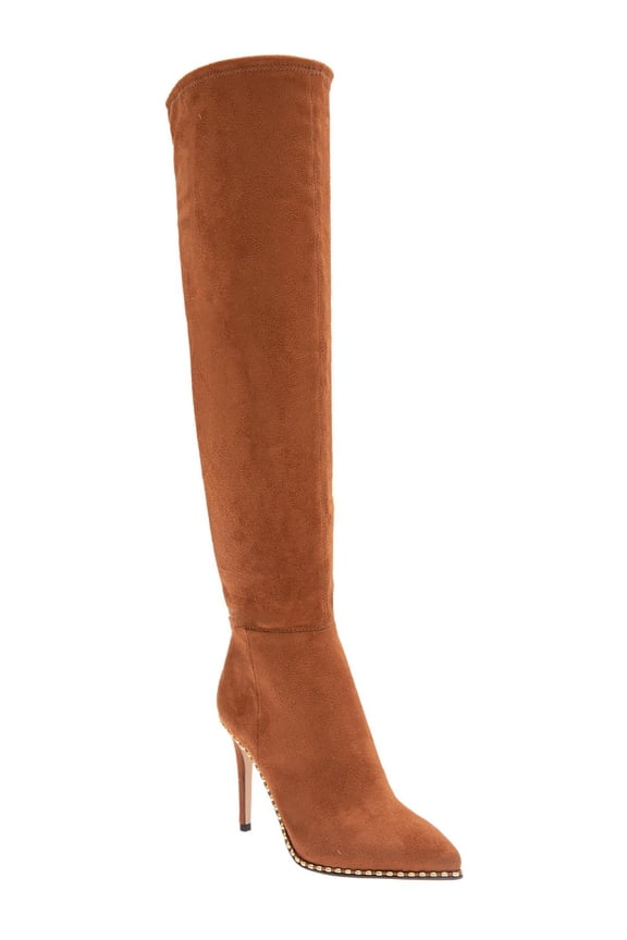 Womens Hilanda Faux Suede Pointed Over-The-Knee Boots