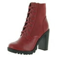 thumbnail image 1 of BCBGeneration Womens Pilas Faux Leather Lace-Up Booties, 1 of 3