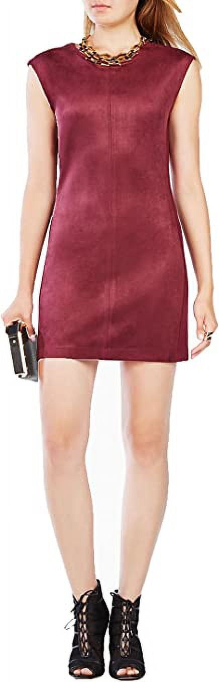 BCBGmaxazria Karlee Faux-Suede Dress (Large, Bordeaux) - Walmart Business Supplies BCBGmaxazria Karlee Faux-Suede Dress (Large, Bordeaux) - Walmart Business Supplies