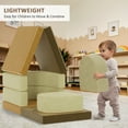 thumbnail image 1 of BCBYou 8 Pcs Kids Sofa Couch, Linor Modular Toddler Couch for Playroom Brown, 1 of 7