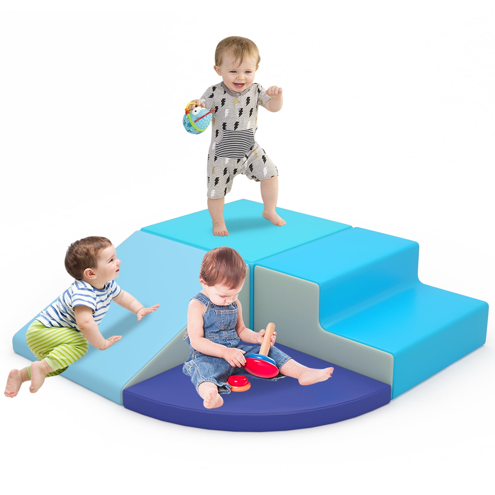BCBYou Foam Climbing Blocks Soft Play Climbing for Toddlers, 5 Pieces