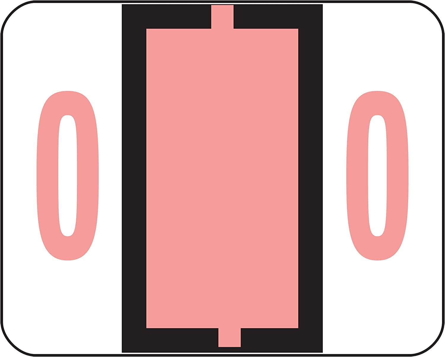 BCCRN BarStyle ColorCoded Numeric Label, 0, Label Roll, Pink, 500