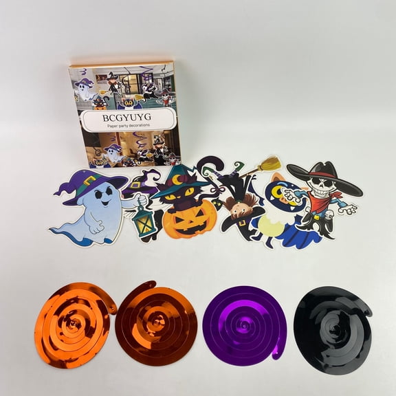 BCGYUYG Paper party decorations,Vintage Halloween Cutout Home Decoration, Pumpkin Witch Cutout Decor, Large Size Halloween Cutouts Cardstock, Retro Halloween Cut-Outs Cardboard