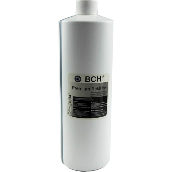 BCH Bulk 1 Liter (1000 ml) Premium Black Dye Ink for All Inkjet Printer Cartridges