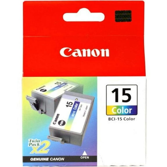 BCI-15 Twin Pack Color Ink Cartridges