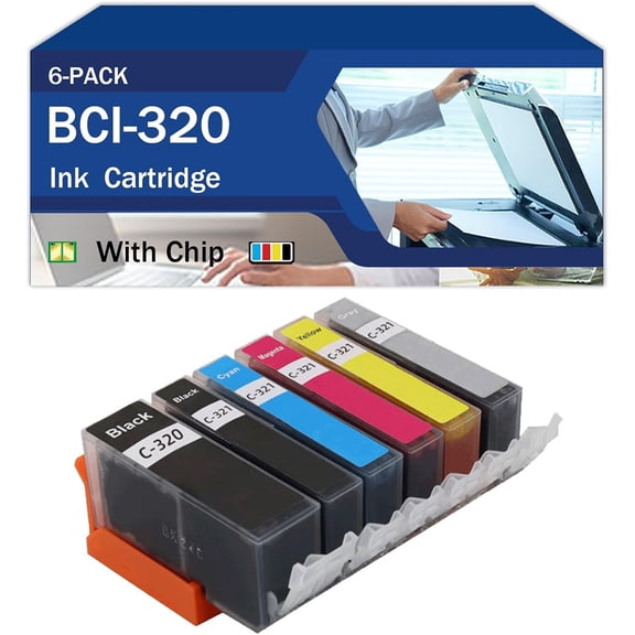 BCI-320 Replacement Ink Cartridge Compatible for Canon MP540 IP4700 MP640 MP560 MP980 MP990Printers