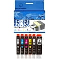 thumbnail image 1 of BCI-325 BCI-326 BCI325 BCI326 Ink Cartridges Compatible for Canon MG5230 5130 6130 8130 IP4830 MX883 Inkjet Printers, Leak-Proof Design Crisp Printing, 1 of 7