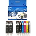 thumbnail image 1 of BCI-350 BCI-351 Ink Cartridges Compatible for Canon MG5430 MG5530 5630 MG6330 6530 6730 7130 7530 7530F Inkjet Printers, Leak-Proof Design Crisp Printing, 1 of 7