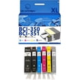 thumbnail image 1 of BCI-350 BCI-351 Ink Cartridges Compatible for Canon MG5430 MG5530 5630 MG6330 6530 6730 7130 7530 7530F Inkjet Printers, Leak-Proof Design Crisp Printing, 1 of 7