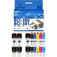 thumbnail image 1 of BCI-380XL BCI380 BCI381 Ink Cartridges Compatible for Canon TS8130 TS8230 TS6130 6230 6330 7330 TR703 Inkjet Printers, Leak-Proof Design Crisp Printing, 1 of 7