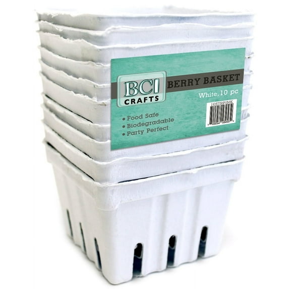 BCI Crafts Berry Basket 10pc White