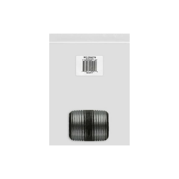 BCI Crafts Galvanized Pipe 1x1.25" Black