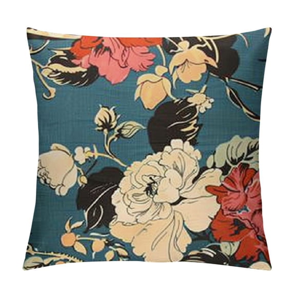 BCIIG ® 100% Cotton Floral/Flower Printcloth Decorative Throw Pillow Covers/Handmade Pillow Shams - Many Colors, Sizes Avaliable