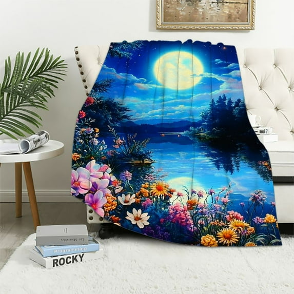 BCIIG 1726387636481000 Warm Lightweight Soft Fleece Blanket Throw Blanket Cow Gifts Blanket All Seasons Flannel Material Blanket for Living Rooms Sofa Decor 60x80in