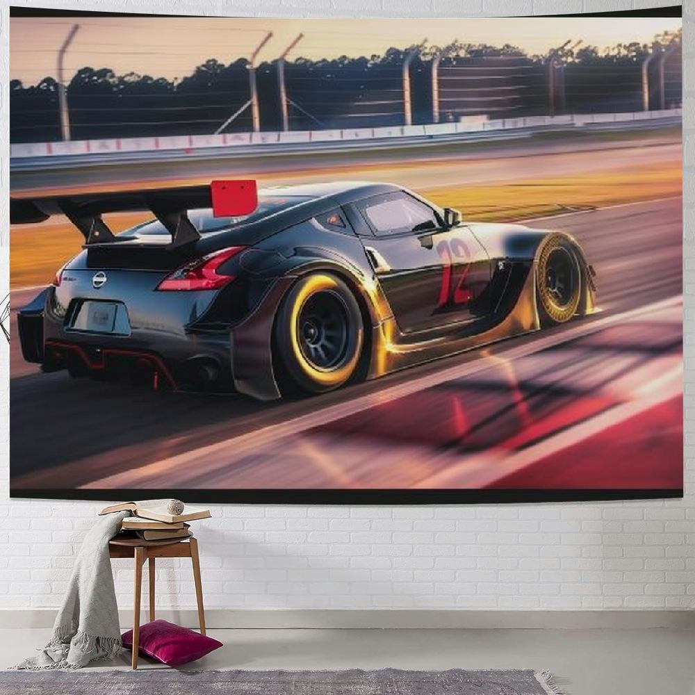 BCIIG 370z Track Race Car Jdm Drift Tapestry Wall Hanging for Bedroom ...