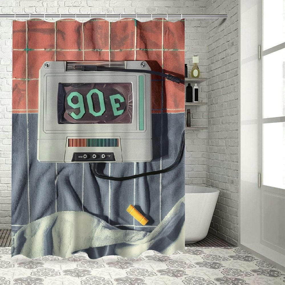 BCIIG 90's Nostalgia Bathroom Decor Set with Hooks Colorful Luxurious