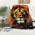 thumbnail image 1 of BCIIG for Abstract Art Lion Splash Plush Flannel Throw Blanket - Ultra Soft, Warm &amp; Cozy - Lightweight &amp; Comfy - Anti-Pilling, Fuzzy Fabric for Couch, Bedroom - Bold Decor  50x60in, 1 of 6