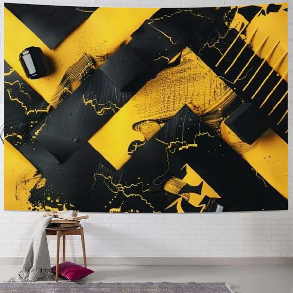 BCIIG Abstract Art Tapestry Wall Hanging Unique Style Graphic Tapestries for Home Wall Decor 50x40inch