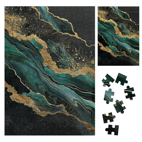 BCIIG Abstract Brush Strokes Wooden Jigsaw Puzzle Vertical Impossible Wooden Puzzles Family Friends Gift 1000 Pieces 300PCS