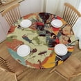 thumbnail image 1 of BCIIG African Wildlife Round Table Cover Stain Resistant Washable Polyester  Tablecloth for Indoor Outdoor Kitchen Dining Wedding Parties - Various Sizes Available 38"-42, 1 of 8