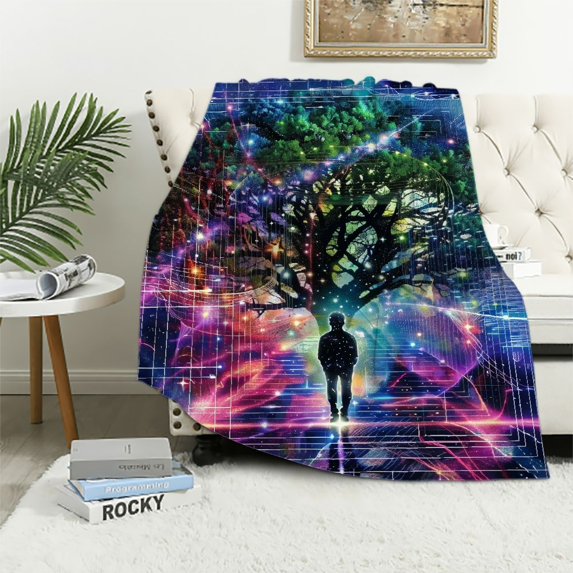 BCIIG Ai-Mitsu Cybernetics Holography Warm Lightweight Blanket Soft Fleece Blankets for All Seasons 40x50in
