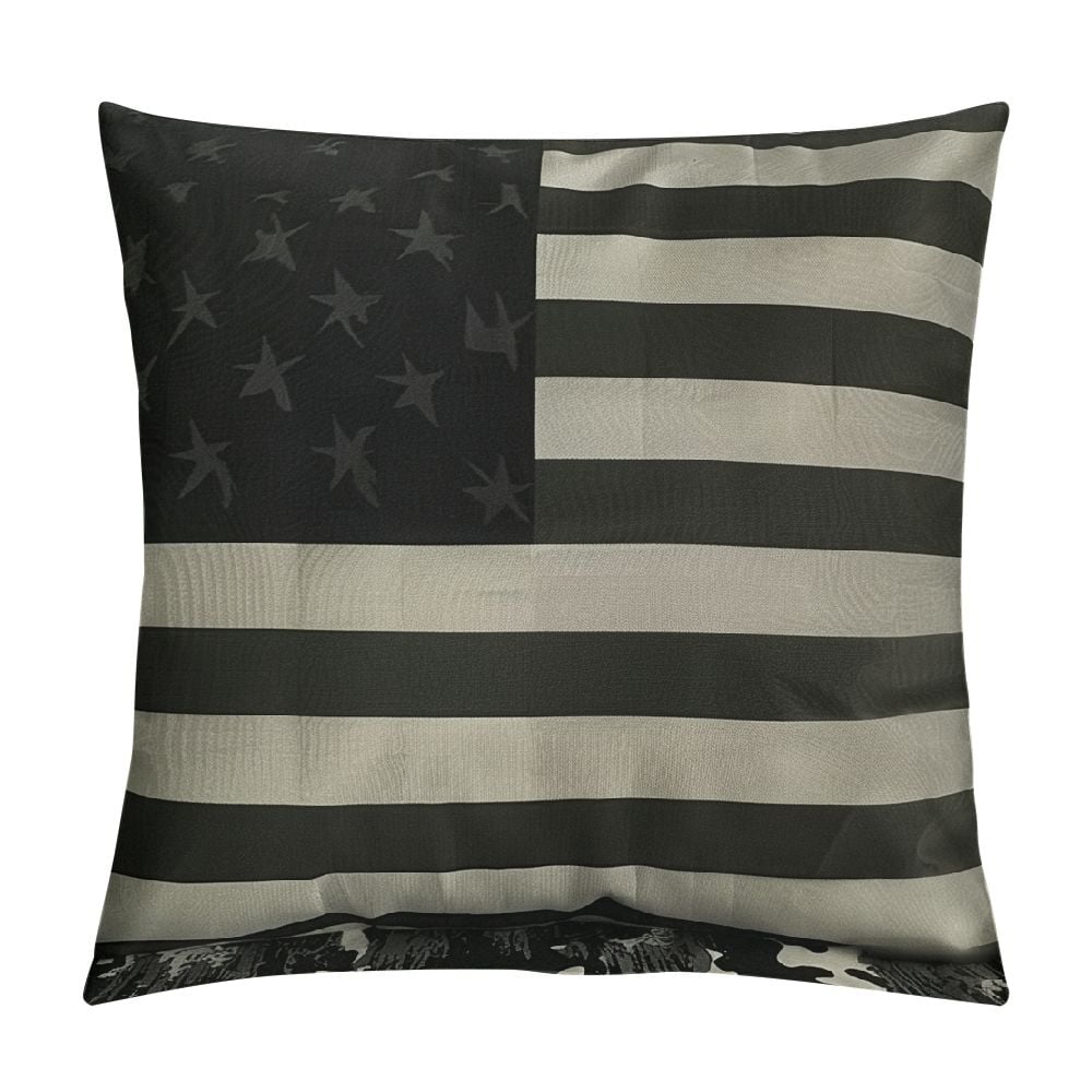 BCIIG American Flag Pillow Cover , Military Camo Decorative Pillow Cover For Bedroom Living Room