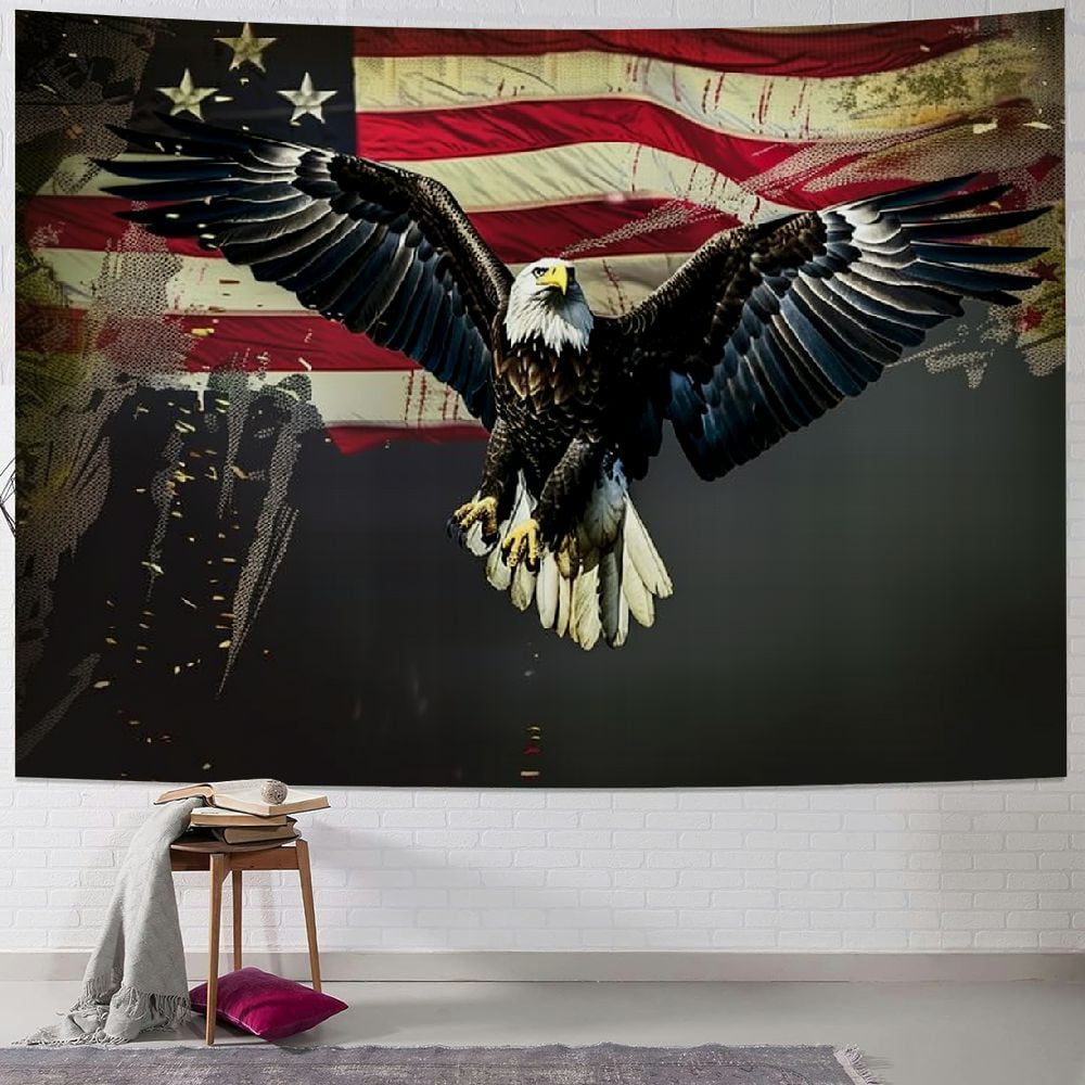 BCIIG American Flag Tapestry, Vintage Retro Stars and Stripes Tapestry