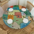 thumbnail image 1 of BCIIG Americo Makk Jigsaw Puzzle Round Table Cover Stain Resistant Washable Indoor Outdoor Tablecloth Kitchen Dining Wedding Parties Outdoor Fitted 100% Polyester Fiber 31-35, 1 of 8