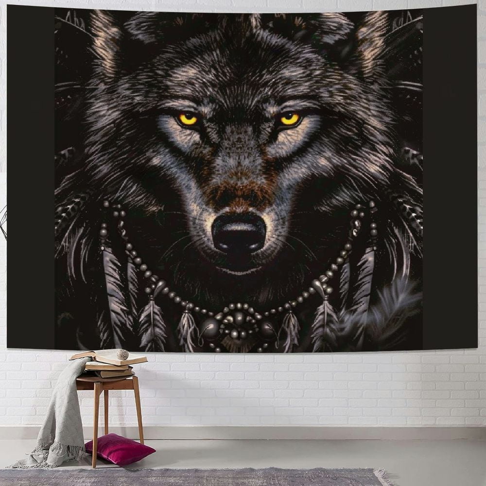 BCIIG Animal Tapestry | Cool Wolf Tapestry,Wolf Decor Tapestry ...