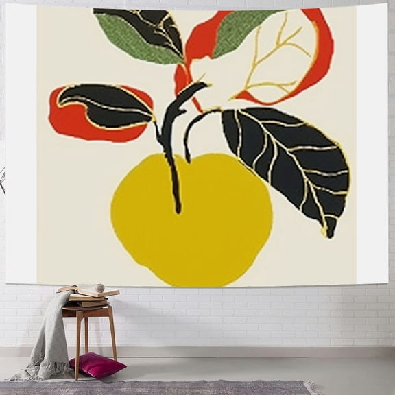 BCIIG Apple Leaf Tapestry Wall Hanging Unique Style Graphic Tapestries Home Wall Decor Art for Living Room Bedroom Apartment Farmhouse Dorm 40x30inch