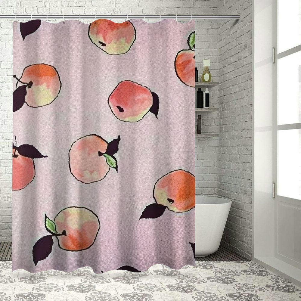 BCIIG Apples Leaf Bathroom Decor Set with Hooks, Colorful Luxurious