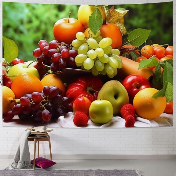 BCIIG Arcimboldo Fruits Tapestry Wall Hanging Unique Style for Home Decor - Graphic Tapestries for Living Room, Bedroom, Apartment, Farmhouse, Dorm 60x50inch